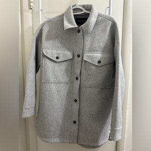 Banana Republic Gray Oversized Wool Blend Jacket.Size XS Women